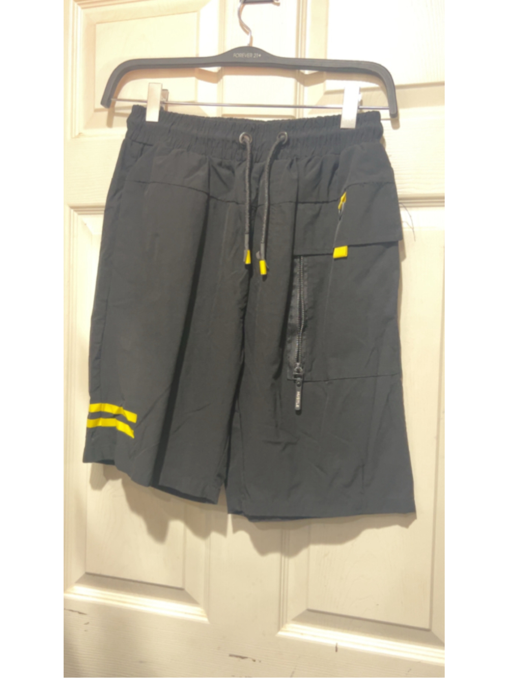 Men's Trestles Athletic Shorts Black and Yellow S